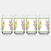 Iris tuin drie bloemen botanische kunst blikvorm glas (Rechts)