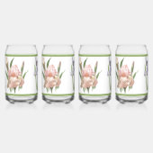 Iris tuin drie bloemen botanische kunst blikvorm glas (Voorkant)