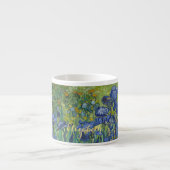 Iris Van Gogh Floral Art Flowers Monogram Espresso Kop (Voorkant)