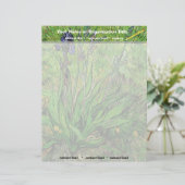 Iris van Van Gogh Briefhoofd Sjabloon (Staand voorkant)