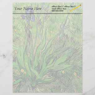 Iris van Van Gogh Gepersonaliseerd Briefhoofd