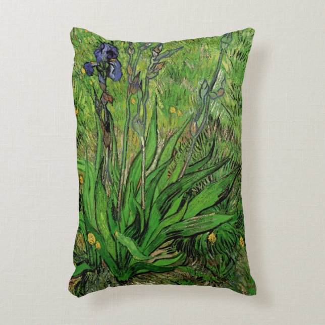 Iris van Vincent van Gogh,  Garden Flowers Accent Kussen (Voorkant(Verticaal))