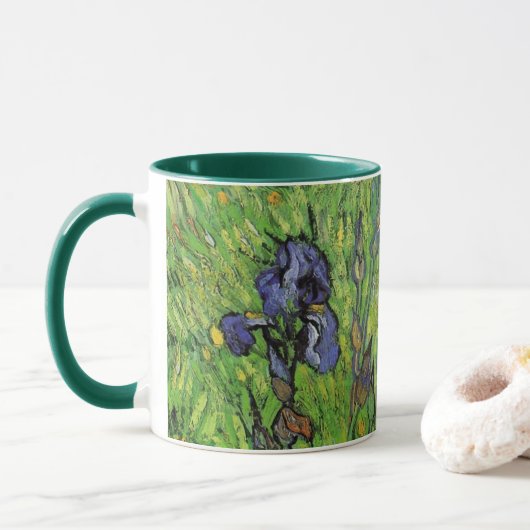 Iris van Vincent van Gogh,  Garden Flowers Mok (Met donut)