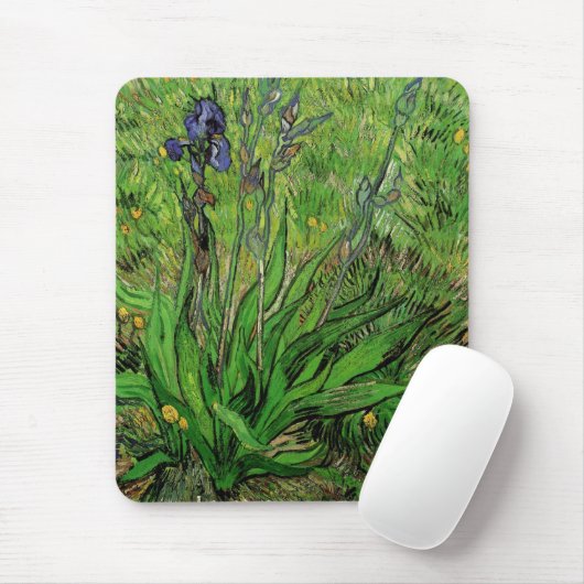 Iris van Vincent van Gogh, Garden Flowers Muismat (Met muis)