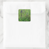 Iris van Vincent van Gogh,  Garden Flowers Vierkante Sticker (Tas)