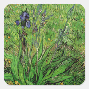 Iris van Vincent van Gogh,  Garden Flowers Vierkante Sticker