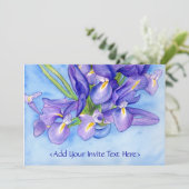 Iris Vase peinture Fleur Invitation (Debout devant)