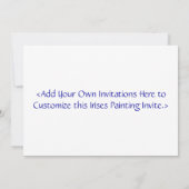 Iris Vase peinture Fleur Invitation (Dos)