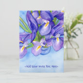 Iris Vase peinture Fleur Invitation (Debout devant)