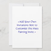 Iris Vase peinture Fleur Invitation (Dos)