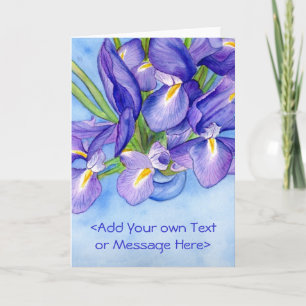 "Iris Vase"-Wenskaart voor schilderen Kaart