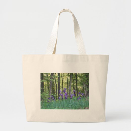 Iris-veld Grote Tote Bag (Voorkant)