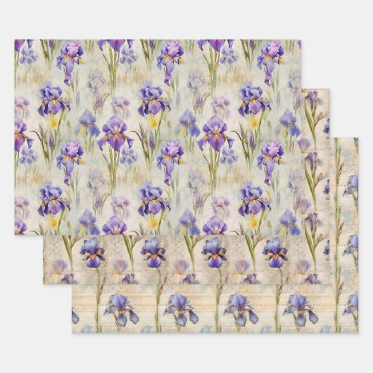 Iris verpakkingspapier inpakpapier vel (Set)