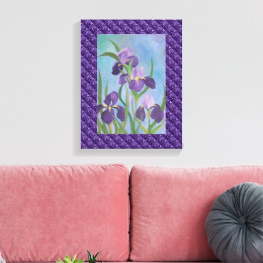 Iris verpakt canvas (Insitu (Woonkamer))
