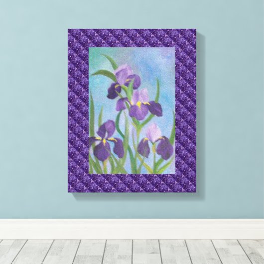 Iris verpakt canvas afdruk (Insitu (Houten vloer))