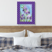 Iris verpakt canvas afdruk (Insitu (Slaapkamer))