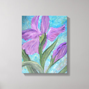 Iris verpakt canvas afdruk