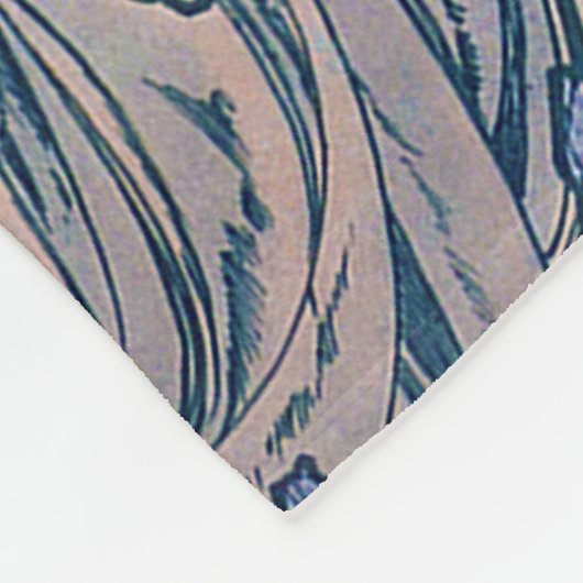 Iris (vier bloemen), Alphonse Mucha Fleece Deken (Hoek)