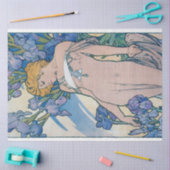 Iris (vier bloemen), Alphonse Mucha Tissuepapier (Craft)