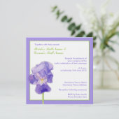 Iris violet 2 Faire-part de mariage (Debout devant)