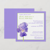 Iris violet 2 Faire-part de mariage (Devant / Derrière)