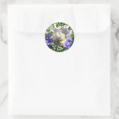 Iris violet et blanc avec Autocollants de finition (Sac)