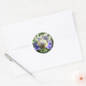 Iris violet et blanc avec Autocollants de finition (Enveloppe)