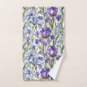 Iris violet et bleu (Serviette à main)