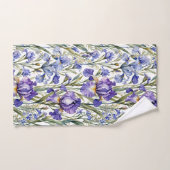 Iris violet et bleu (Serviette à main)