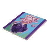 Iris violet Fleurs d'aquarelle irises Carreaux en  (Côté)