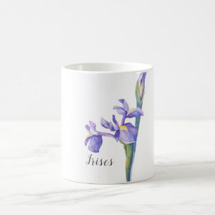 Iris Waterverf Bloemen Koffiemok