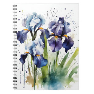 Iris - Waterverf bloemen Notitieboek