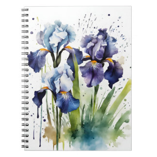 Iris - Waterverf bloemen Notitieboek