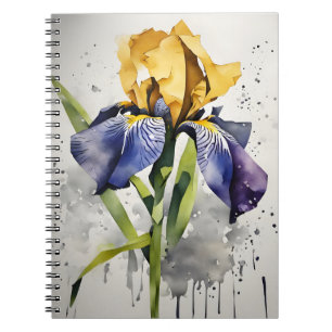Iris - Waterverf bloemen Notitieboek