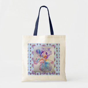 Iris Waterverf florale denking van uw Canvas tas