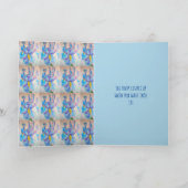 Iris waterverf schilderij Kunst bloemenverjaardag  Kaart (Binnen)