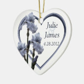 Iris Wedding Favoriet Keramisch Ornament (Links)