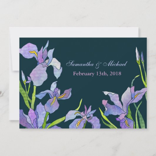 Iris Wedding Invites Kaart (Voorkant)