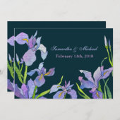 Iris Wedding Invites Kaart (Voorkant / Achterkant)
