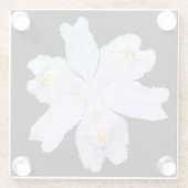 Iris White Glazen Onderzetter (Achterkant)