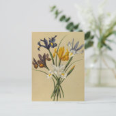 Iris Xiphium (Iris Hispanica) van Arentina Arendse Briefkaart (Staand voorkant)