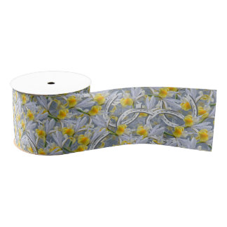 Iris zilveren hoefijzers trouwpatroon grosgrain lint