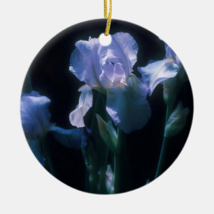 Irisbloemen in de schemering keramisch ornament