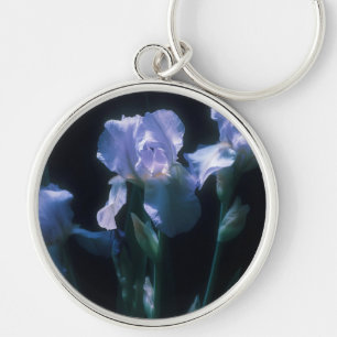 Irisbloemen in de schemering sleutelhanger
