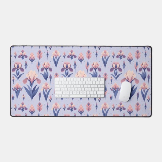 Irisbloempatroon Bureaumat (Keyboard & Muis)
