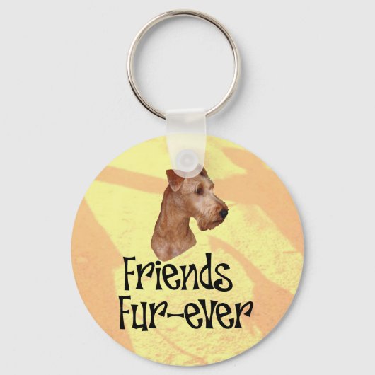 Irisch Terrier "Friends fur-ever" Sleutelhanger (Voorkant)
