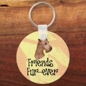 Irisch Terrier "Friends fur-ever" Sleutelhanger (Voorkant)