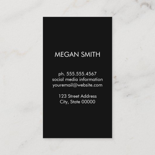 iriserend | geborsteld | Make-up fundering Visitekaartje (Achterkant)