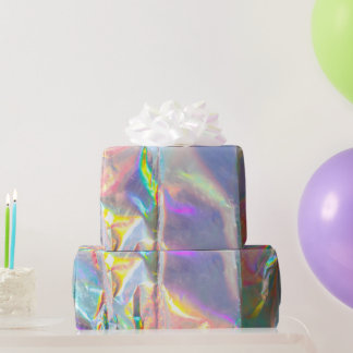 iriserend holografisch patroon cadeaupapier
