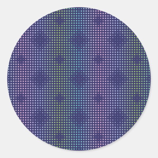 iriserend holografisch Stippen patroon Ronde Sticker (Voorkant)
